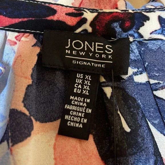 Jones New York Flower Blouse Size XL Ruffle Neck Puff
Sleeve - Picture 12 of 14